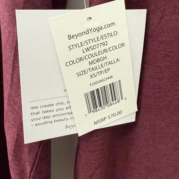 💫Beyond Yoga Featherweight Daydreamer Pullover, Midnight Burgundy, XS, NWT - Picture 9 of 12